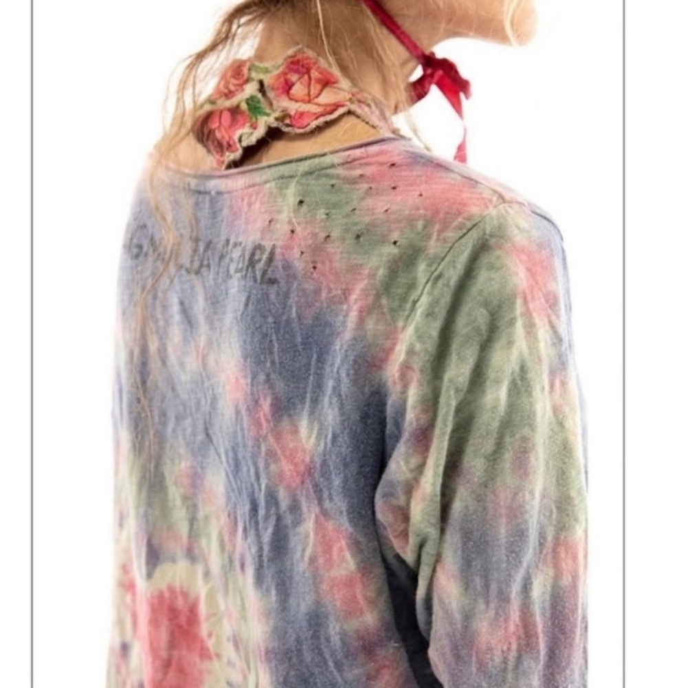 Magnolia Pearl “Love” Tie Dye Appliqué Dylan tee - Picture 3 of 8